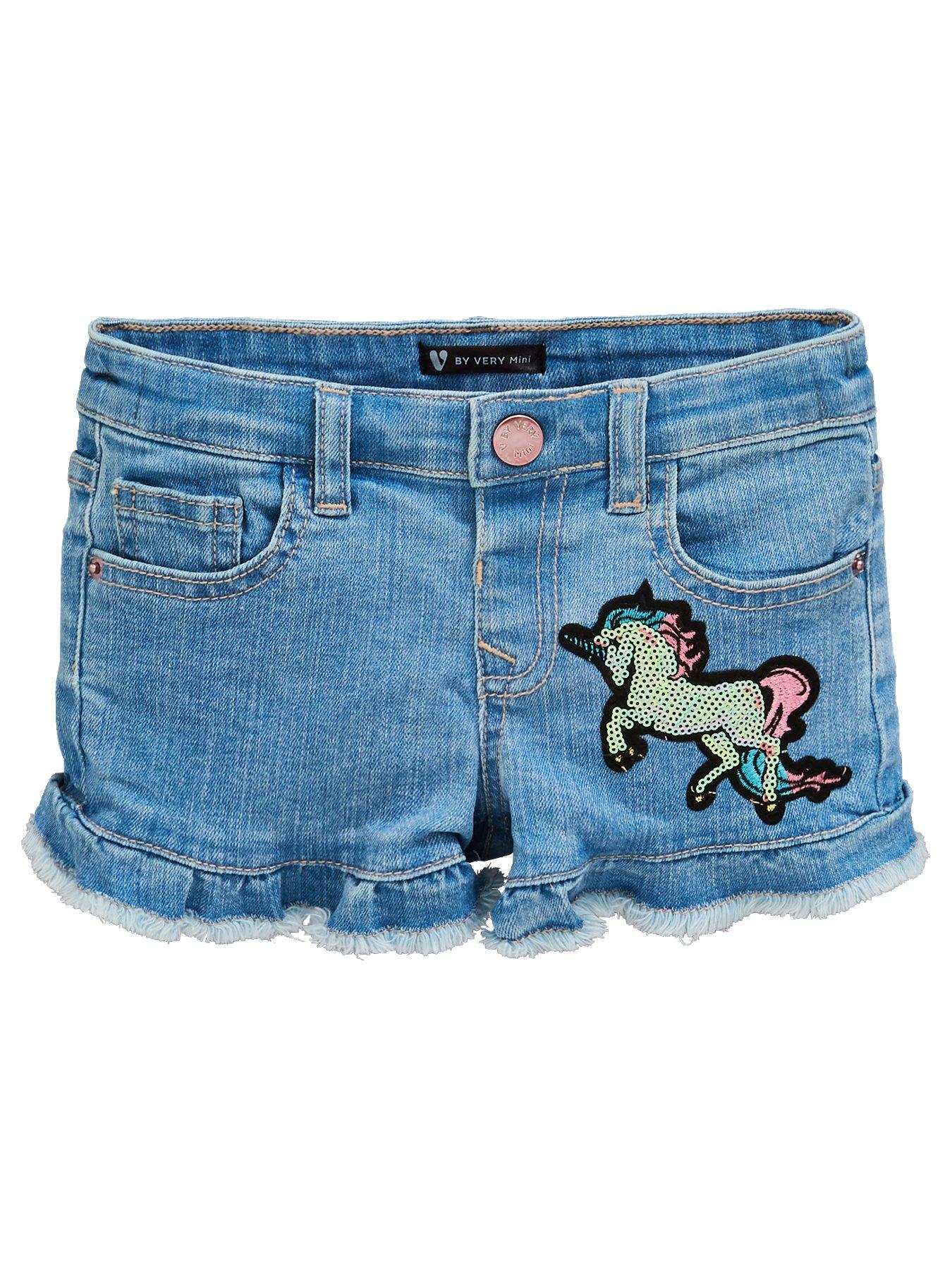 unicorn jean shorts