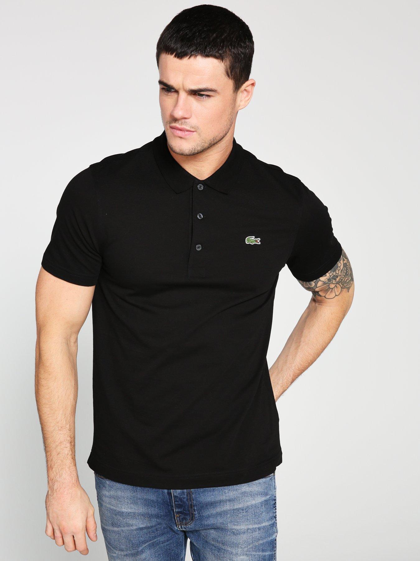 black lacoste polo shirt