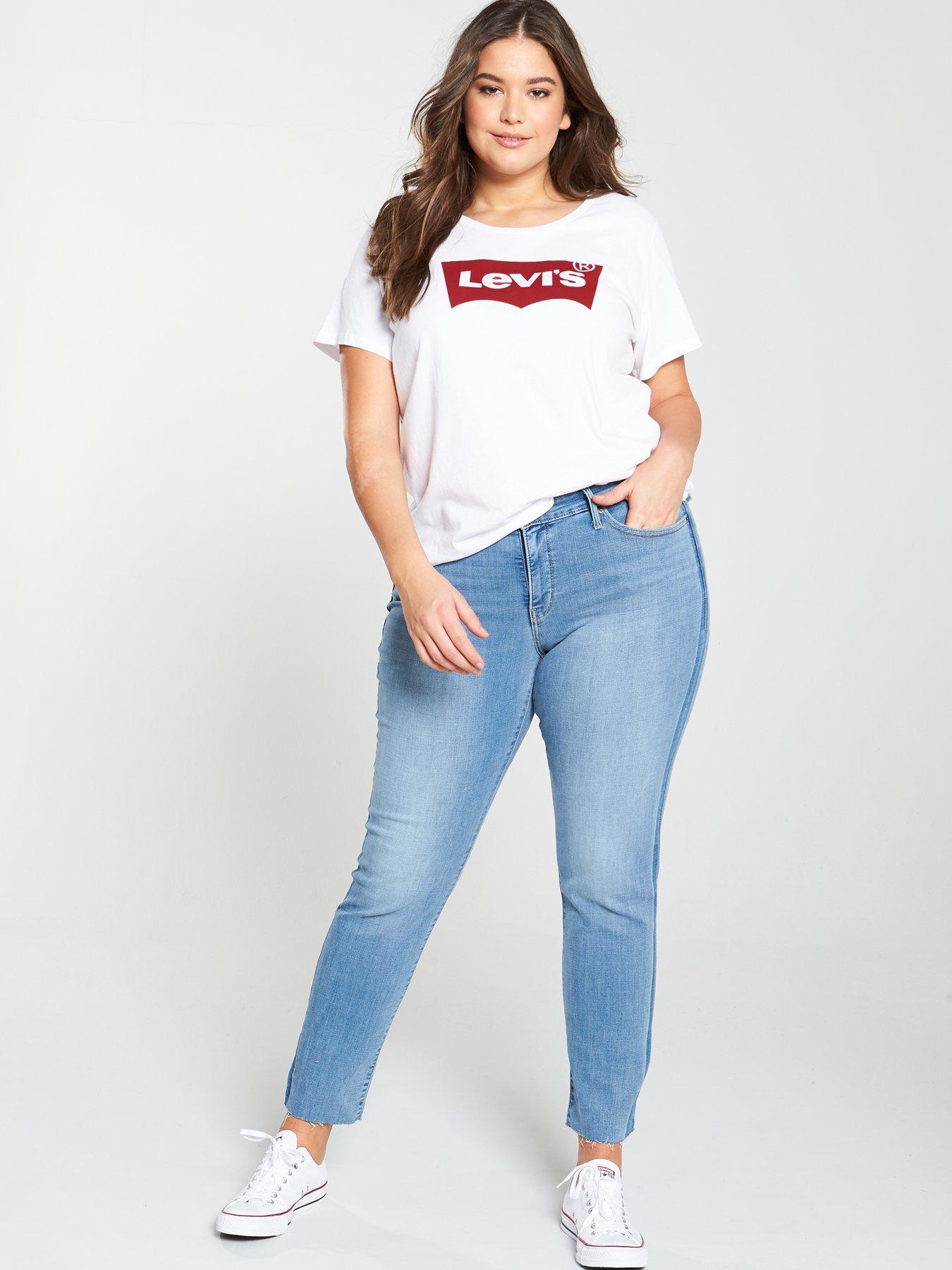 White plus shop size levi jeans