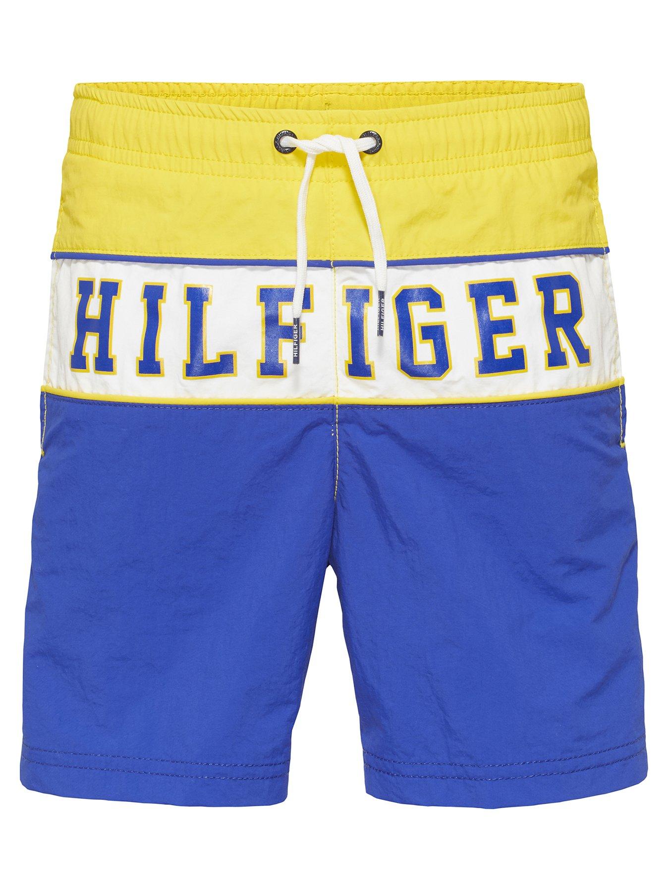 tommy hilfiger yellow swim shorts