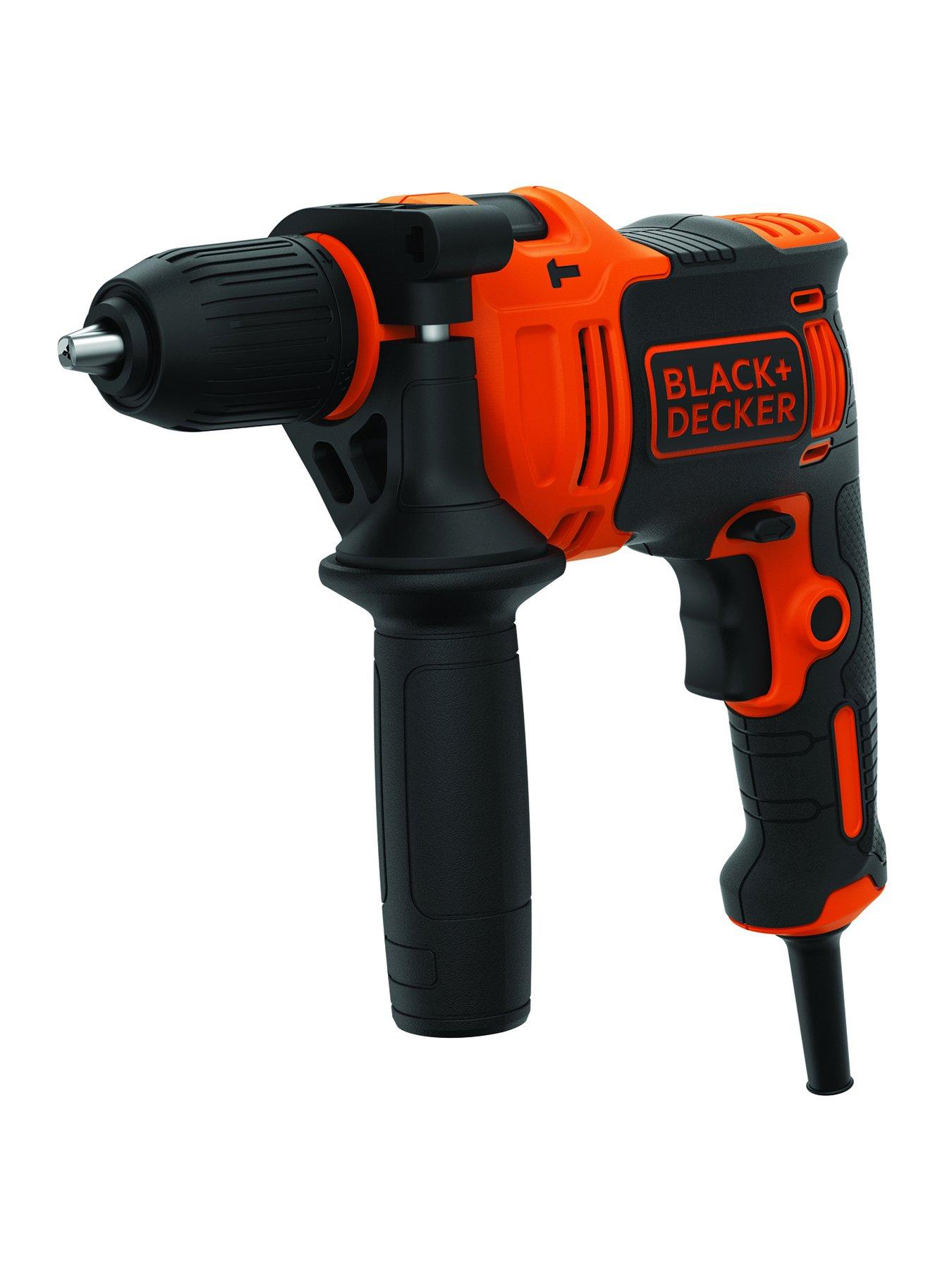 Product photograph of Black Decker 710w Corded Hammer Drill And Kitbox from very.co.uk