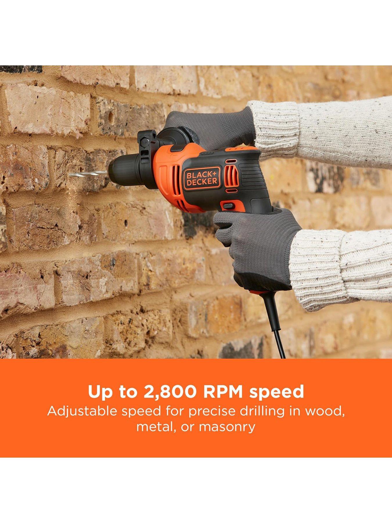 Image 4 of 8 of Black & Decker 710W Corded Hammer Drill BEH710K-GB