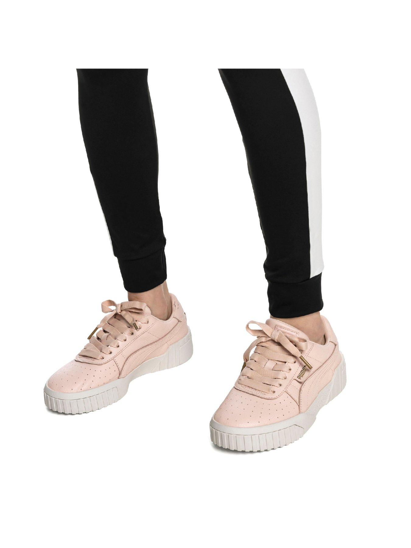 puma pale pink cali leather trainers