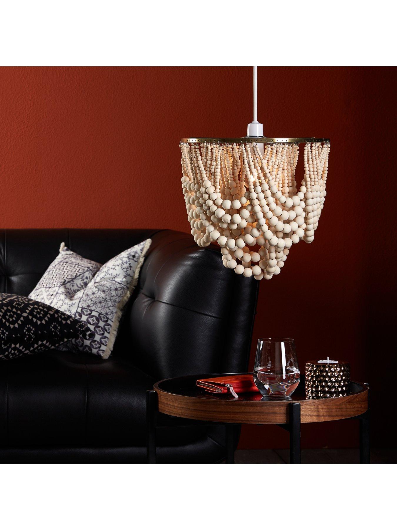 undefined Miller Wooden Bead Easy Fit Ceiling Light Shade