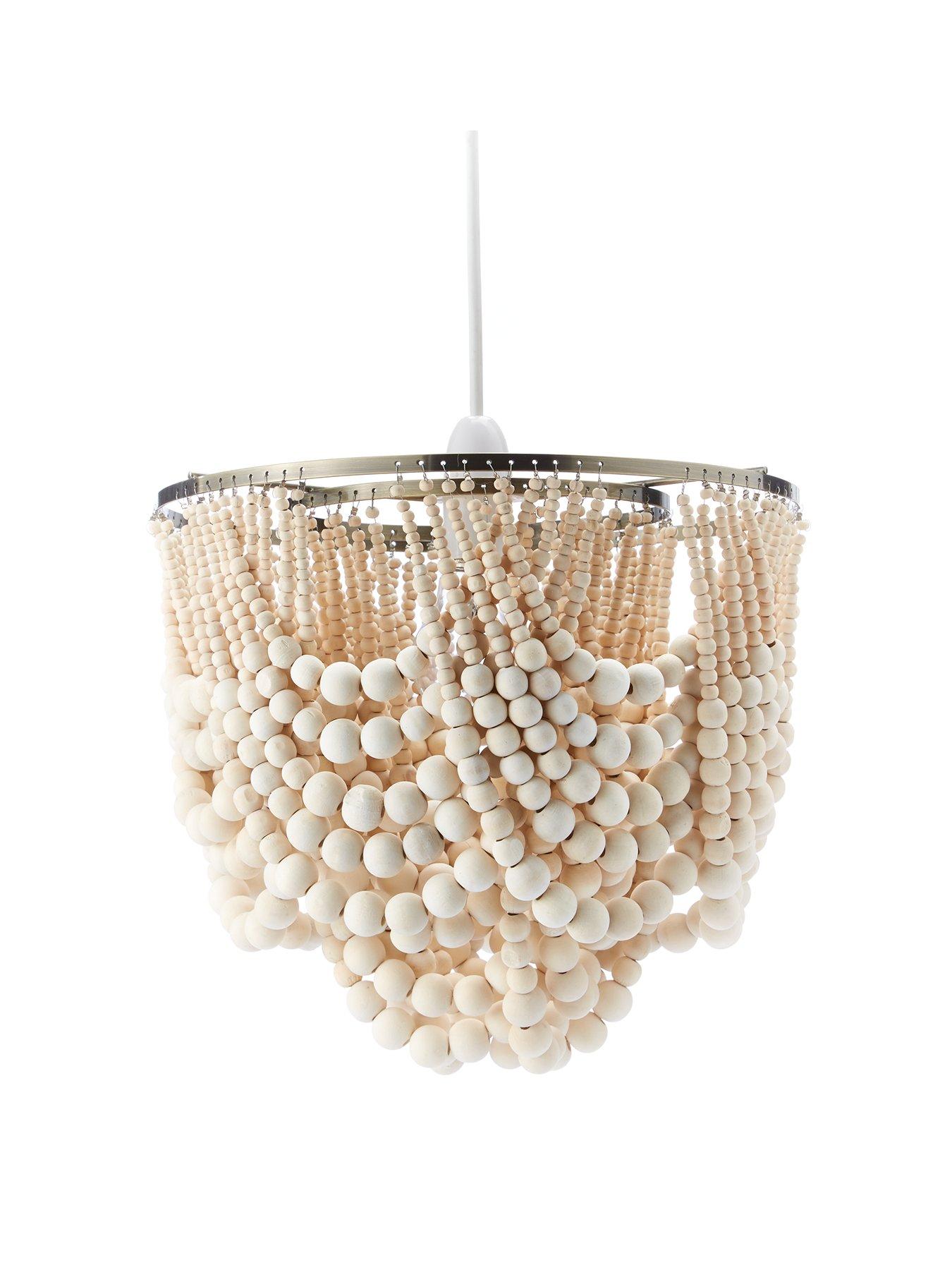 Miller Wooden Bead Easy Fit Ceiling Light Shade