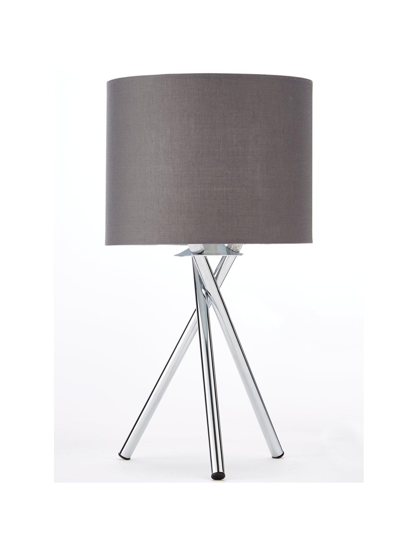 grey bedside lamps