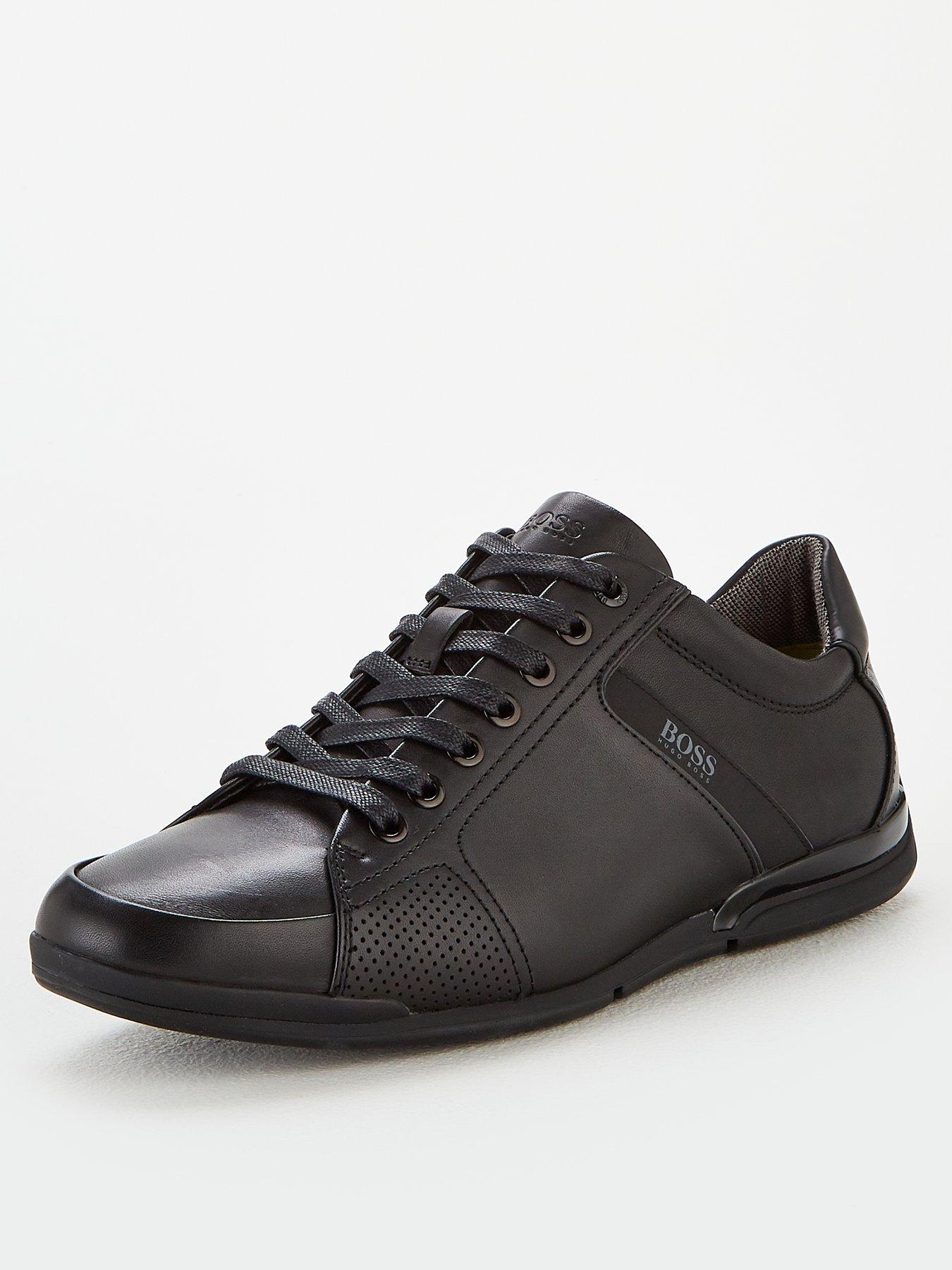 boss athleisure saturn leather trainers