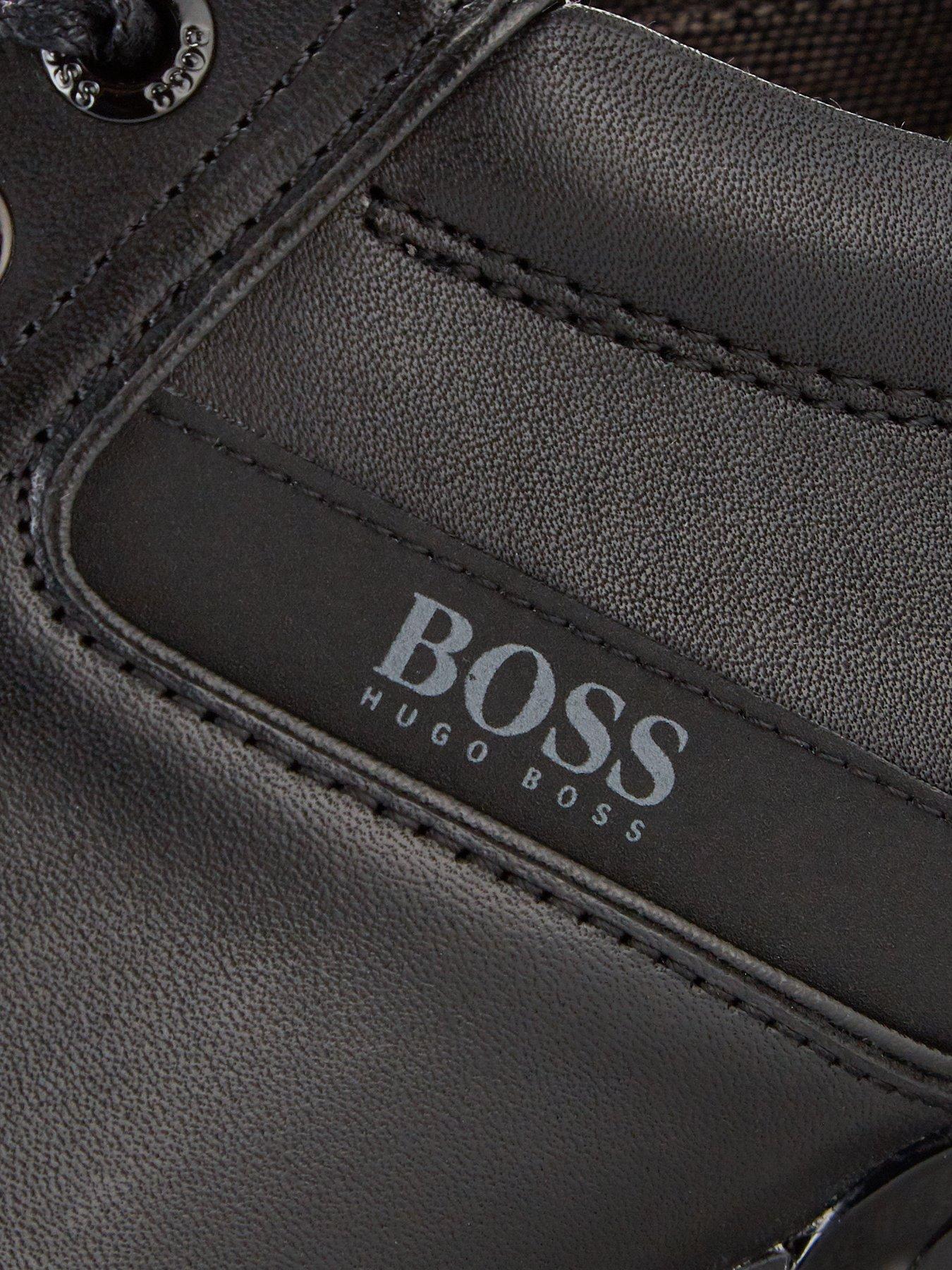 boss athleisure saturn leather trainers