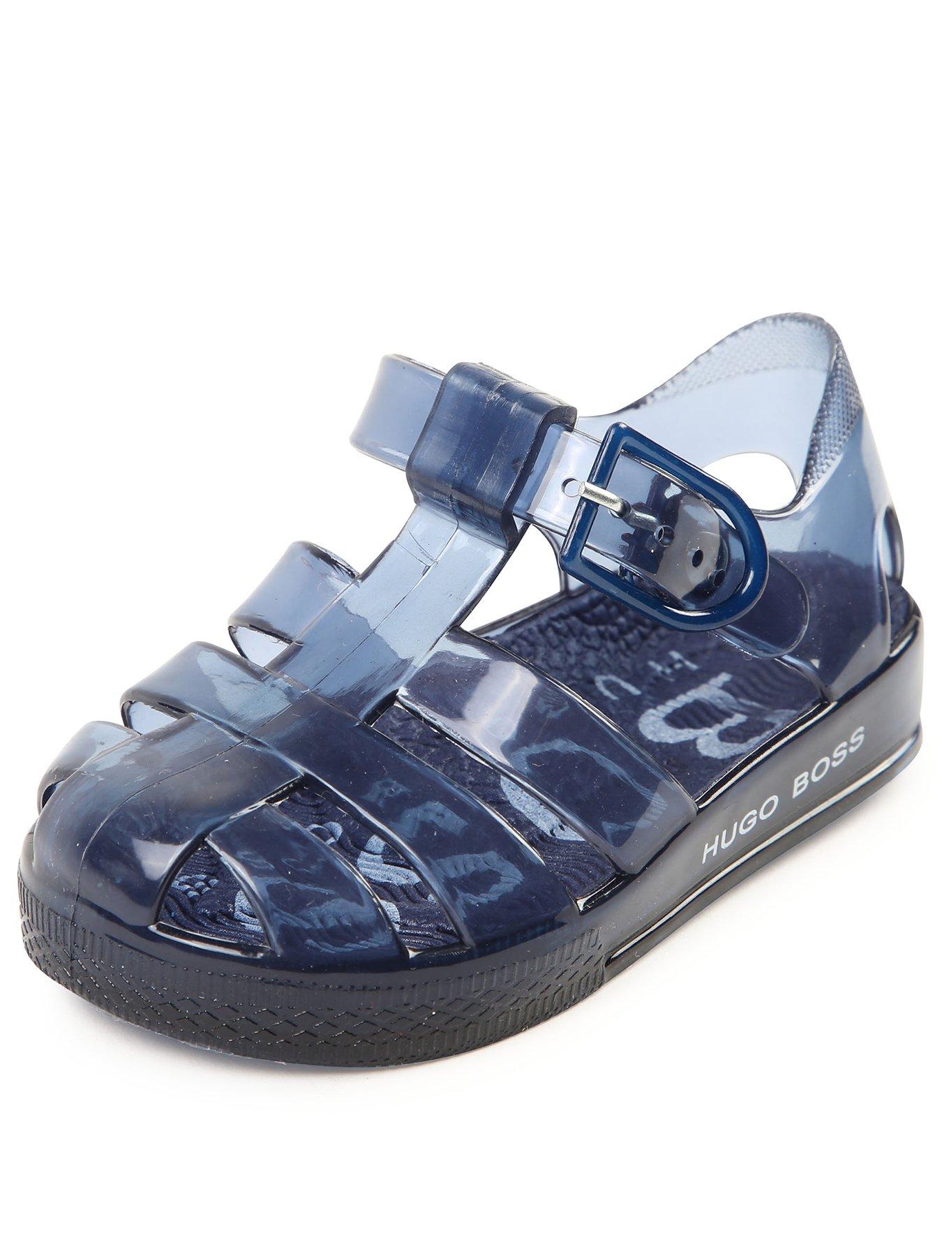 Hugo Boss J09111 76N Baby's Jelly Shoes Blue Summer Sandals 