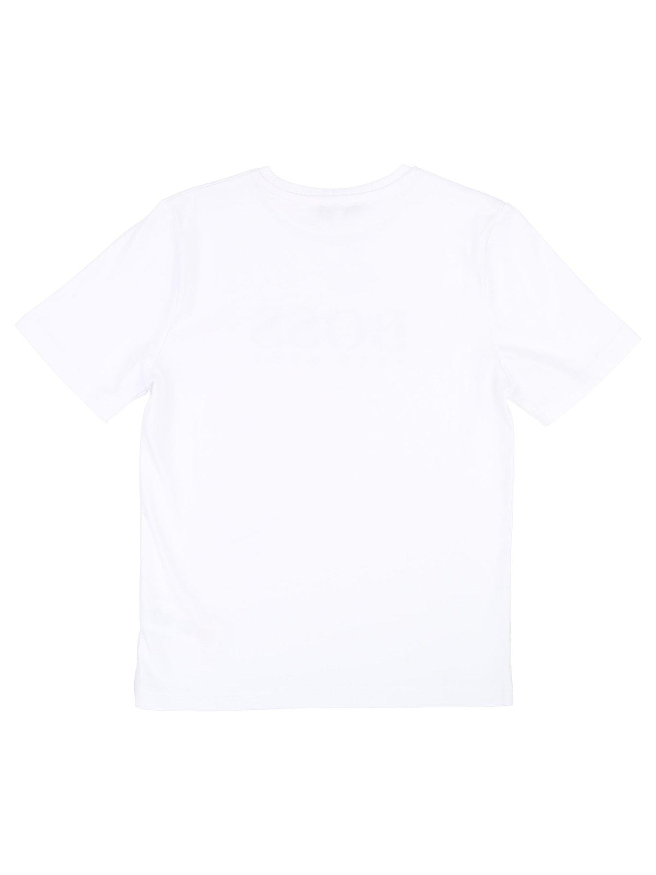 BOSS Boys Classic Short Sleeve Logo T-Shirt - White | very.co.uk