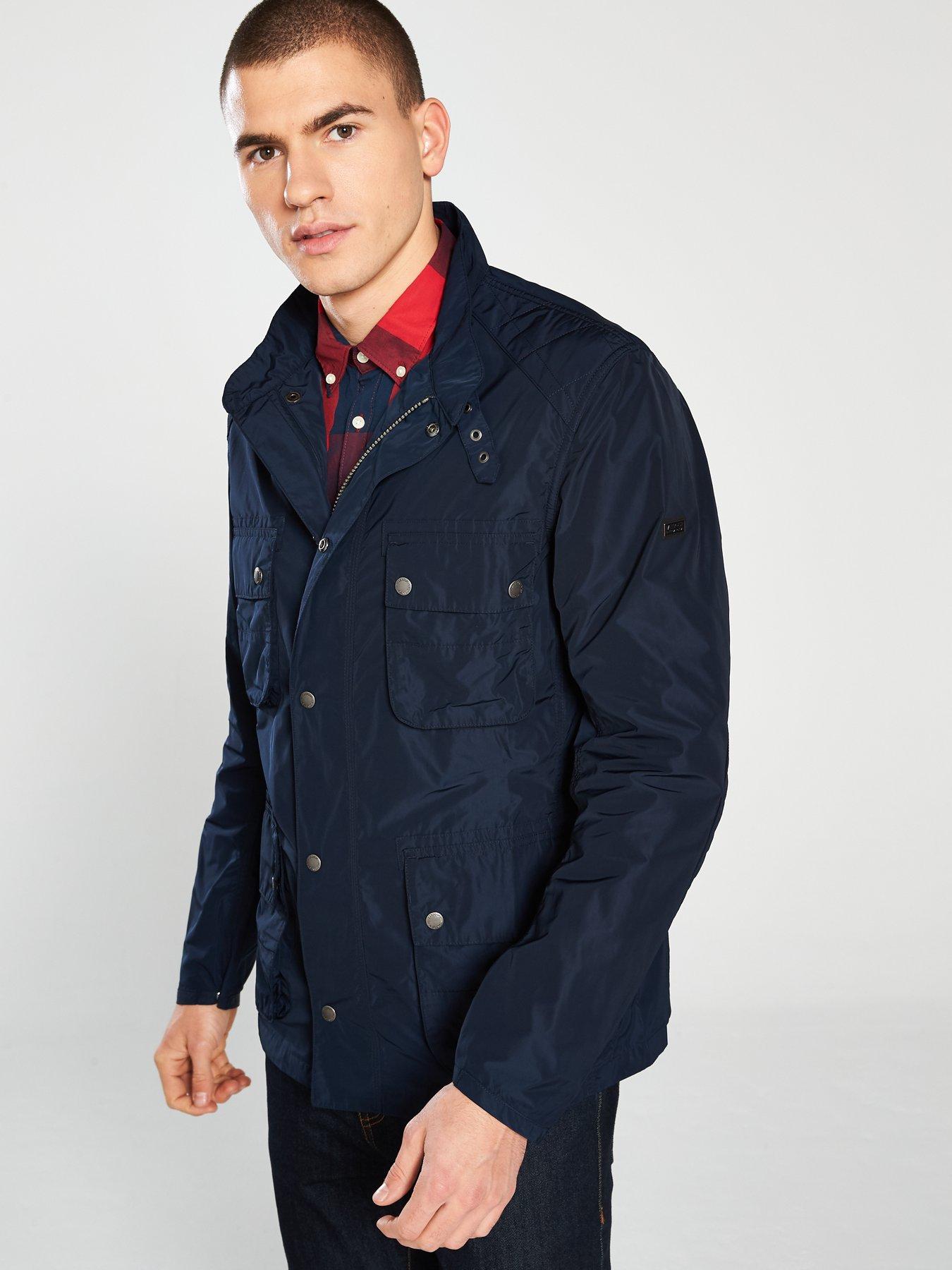 barbour weir wax jacket black