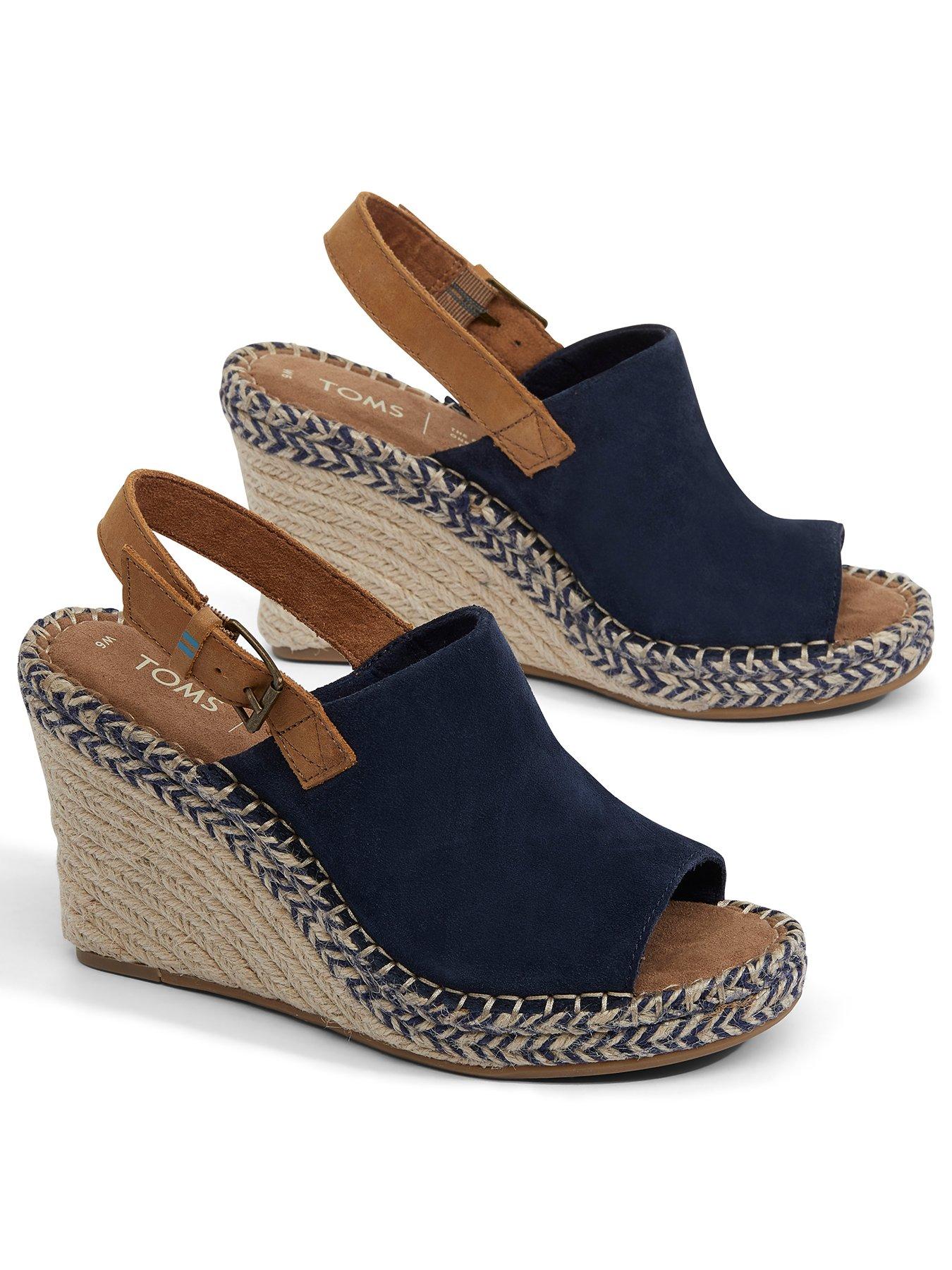 toms monica wedges navy