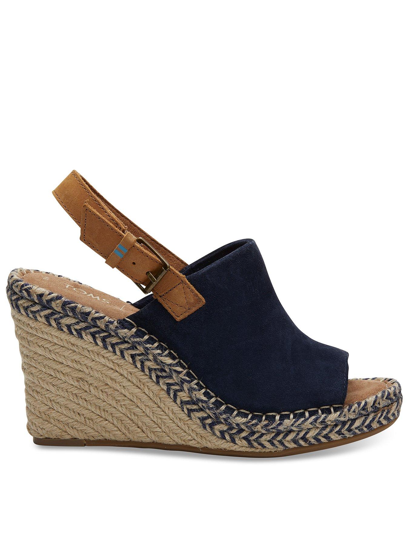 toms monica wedges navy