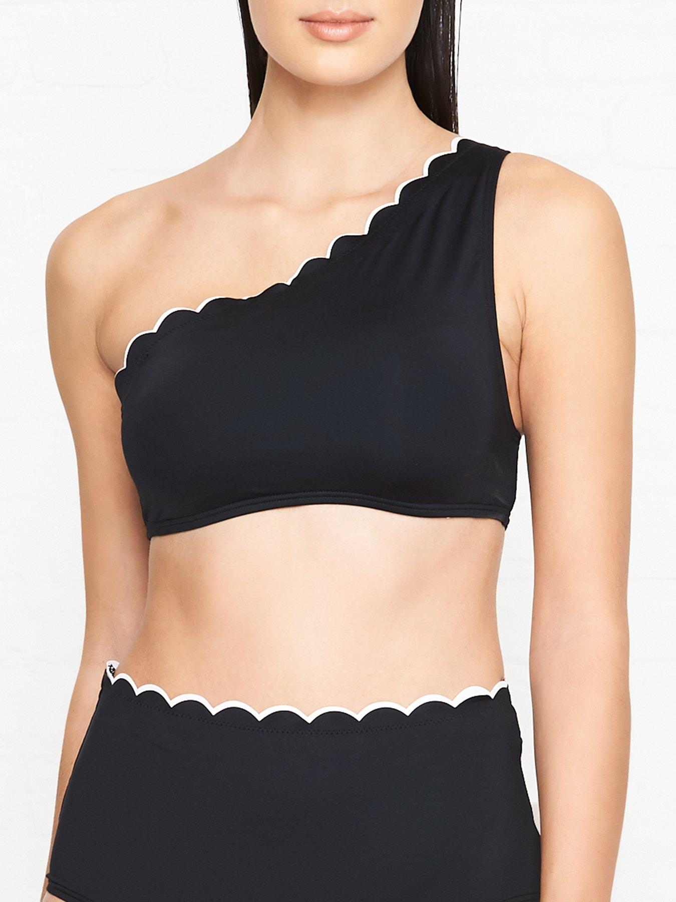 Kate Spade New York Fort Tilden Scallop Trim One Shoulder Bikini Top review