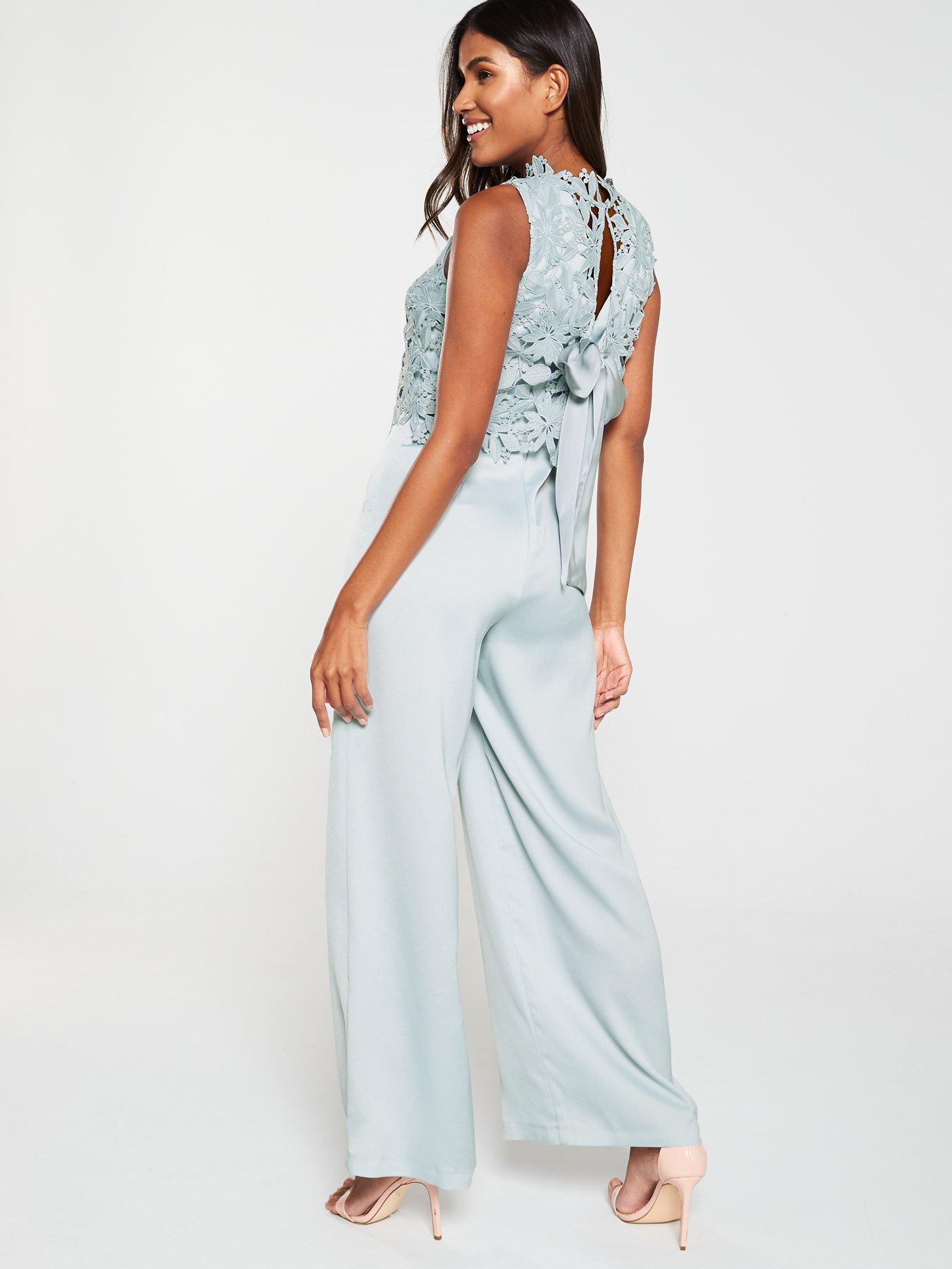 silver lace jumpsuit