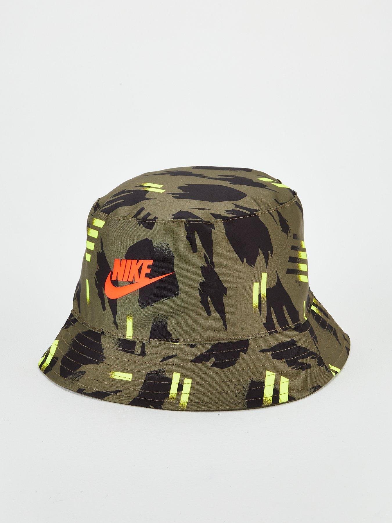 nike men's sportswear branded sideline camo bucket hat