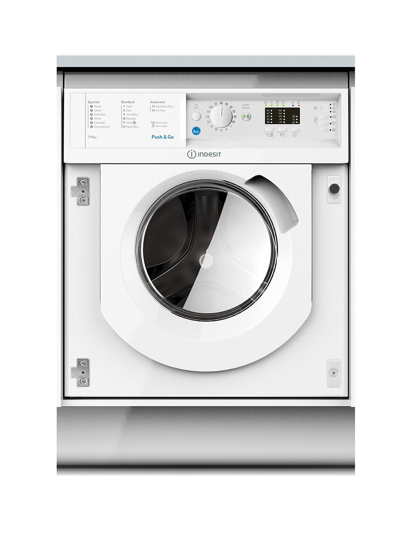 Indesit Biwdil7125 7Kg Wash, 5Kg Dry 1200 Spin Washer Dryer – White – Washer Dryer With Installation