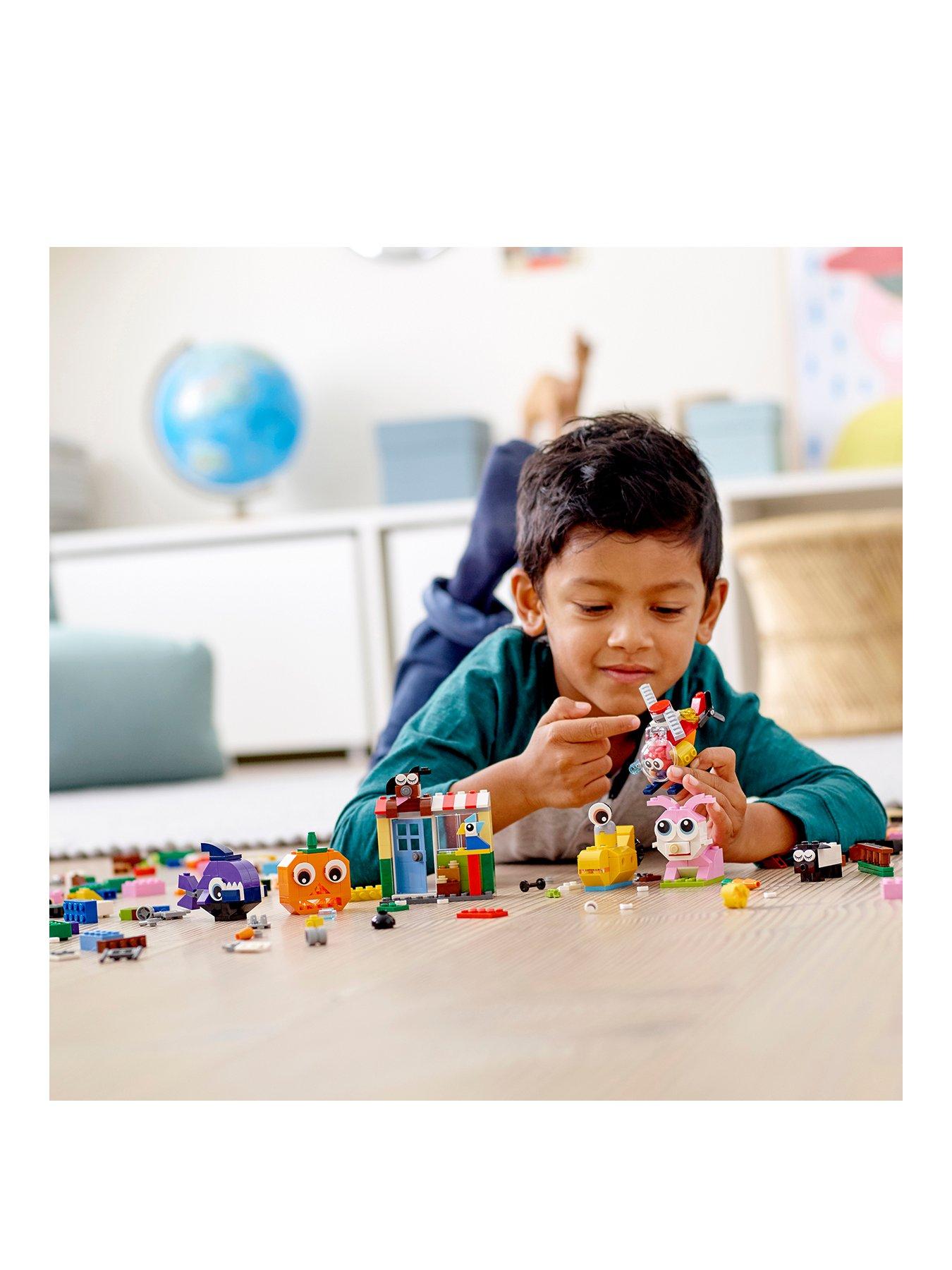 lego classic bricks and eyes