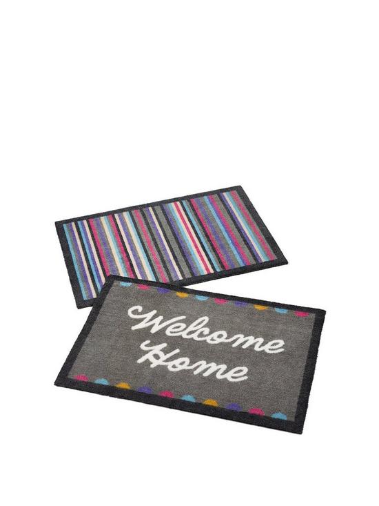 front image of pack-of-2-indoor-doormats-ndash-welcome-homebrights