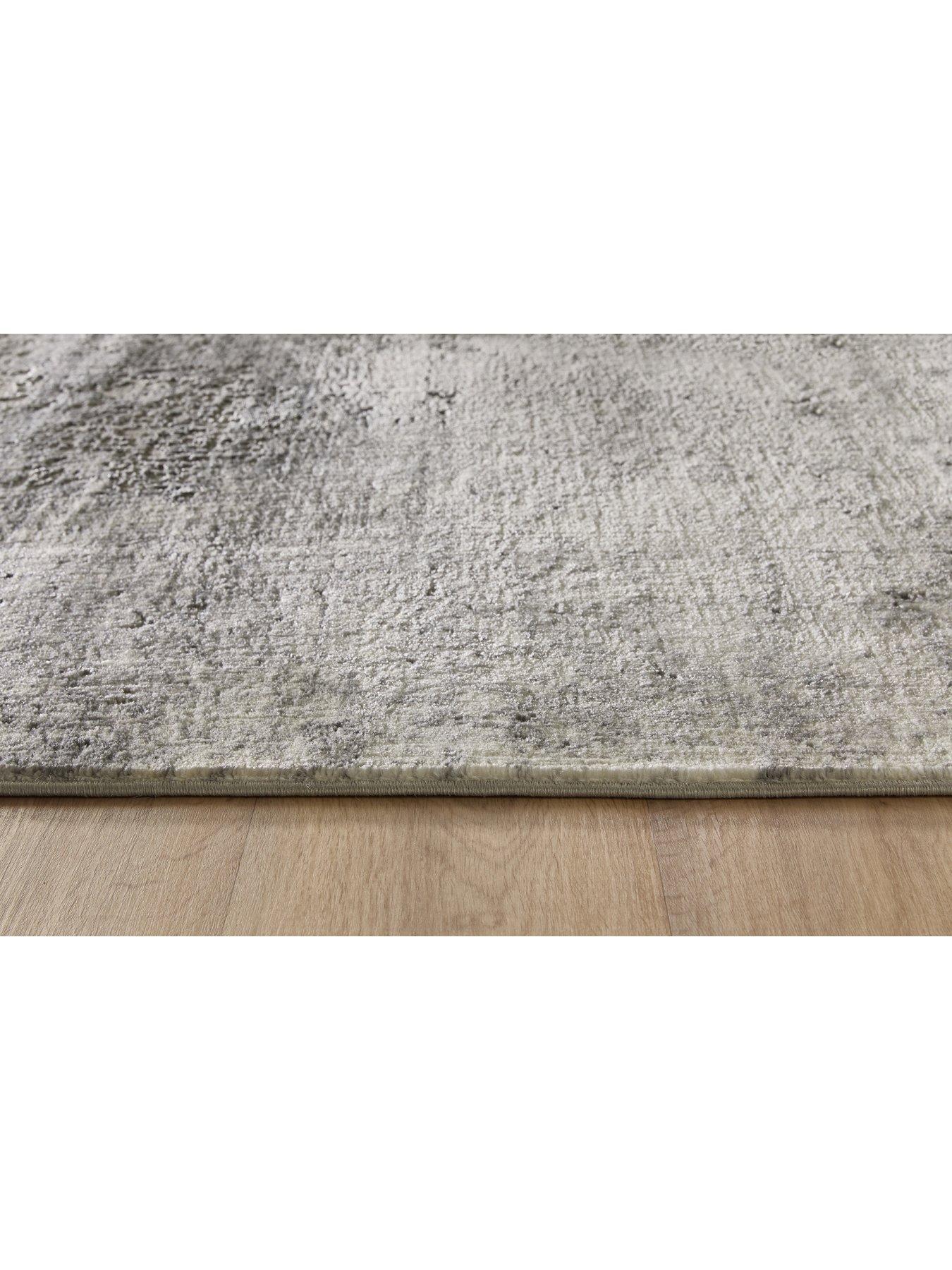 Image 3 of 6 of The Very Collection Distressed Vintage Rug - Silver
