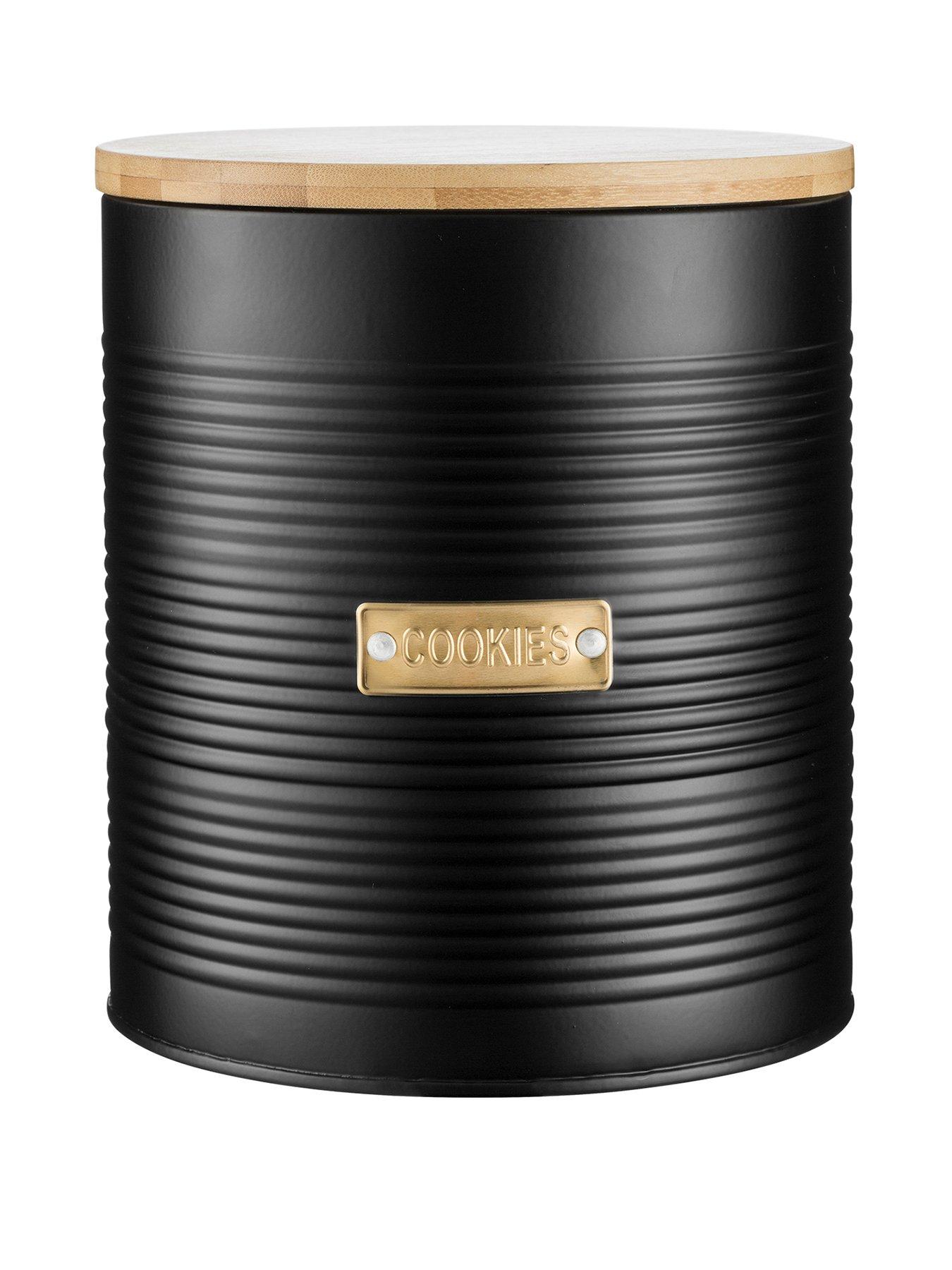 Product photograph of Typhoon Otto Black Cookie Biscuit Tin from very.co.uk