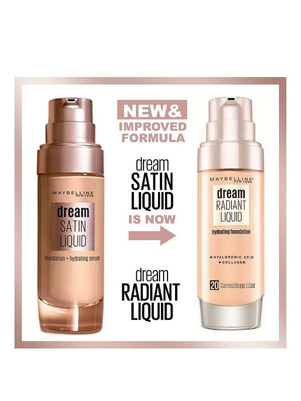 Image 2 of 2 of MAYBELLINE Dream Radiant Liquid Hydrating Foundation with Hyaluronic Acid and Collagen - Lightweight, Medium Coverage Up to 12 Hour Hydration