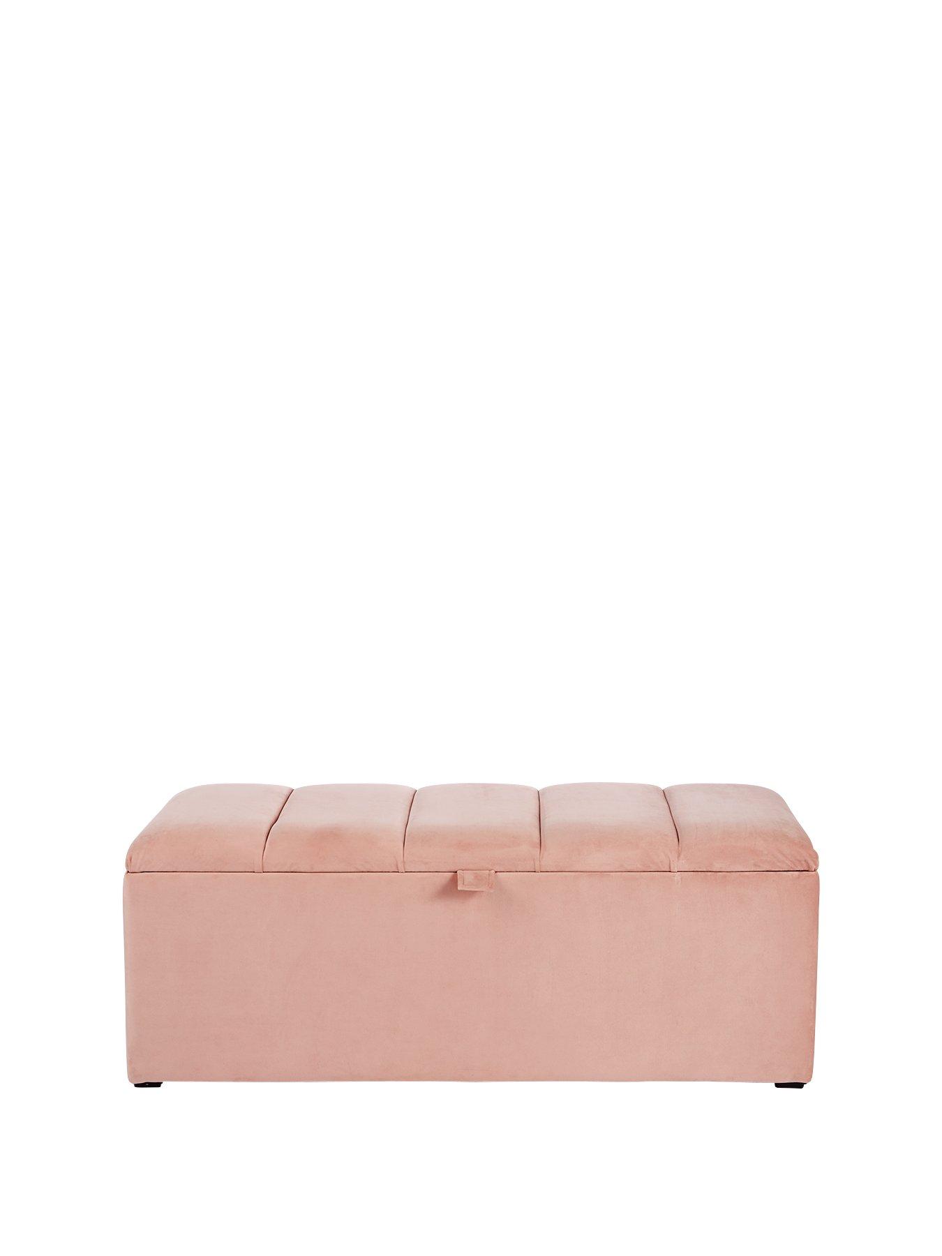 Product photograph of Michelle Keegan Home Sabina Fabric Ottoman from very.co.uk