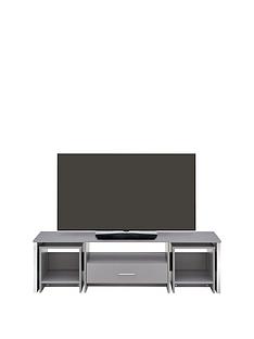 Riga Multi Functional TV Unit with Mirror Effect Drawer Front - fits up to 60 inch TV