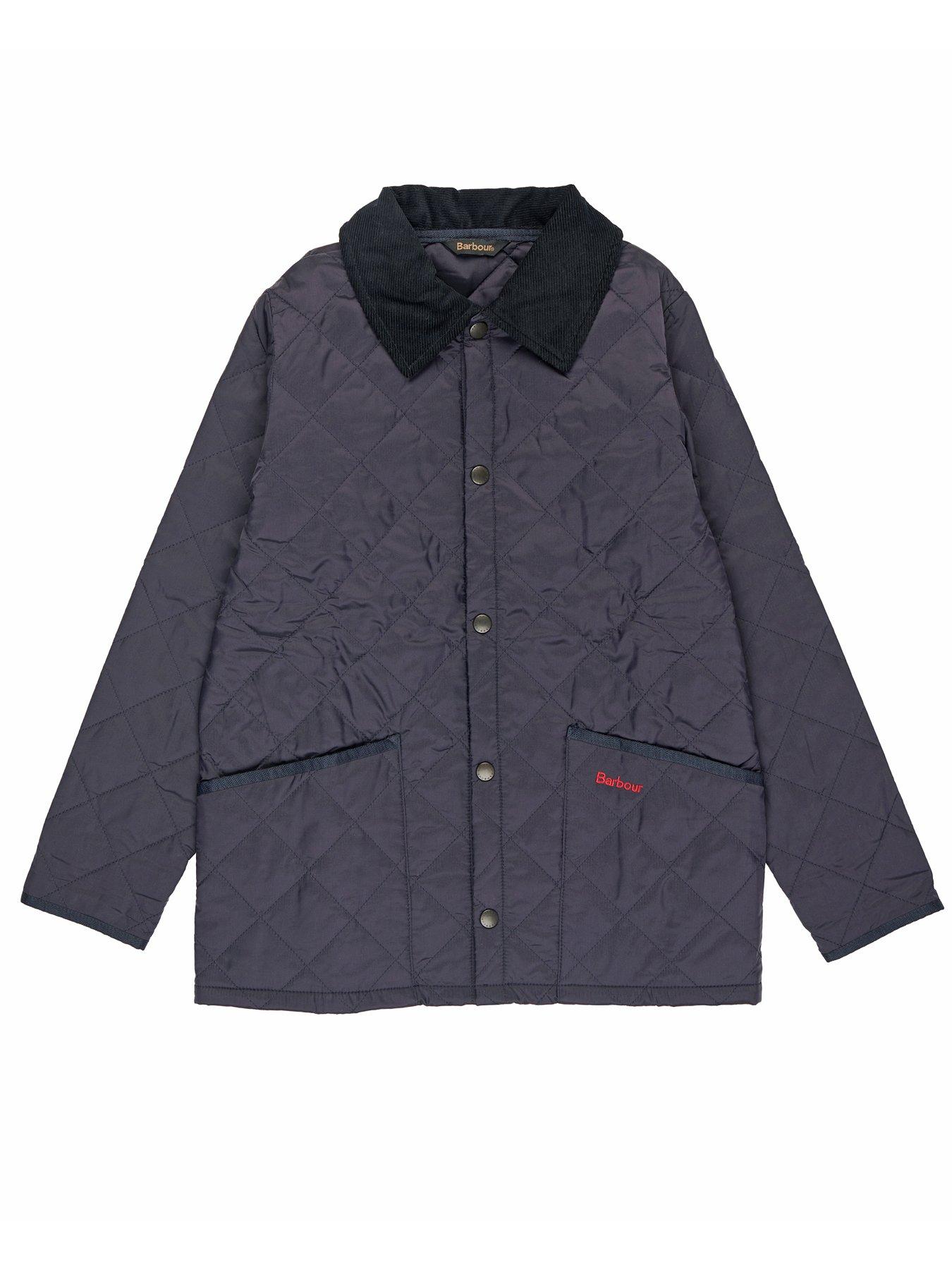 Barbour Boys Classic Liddesdale Quilt Jacket - Navy | Very.co.uk