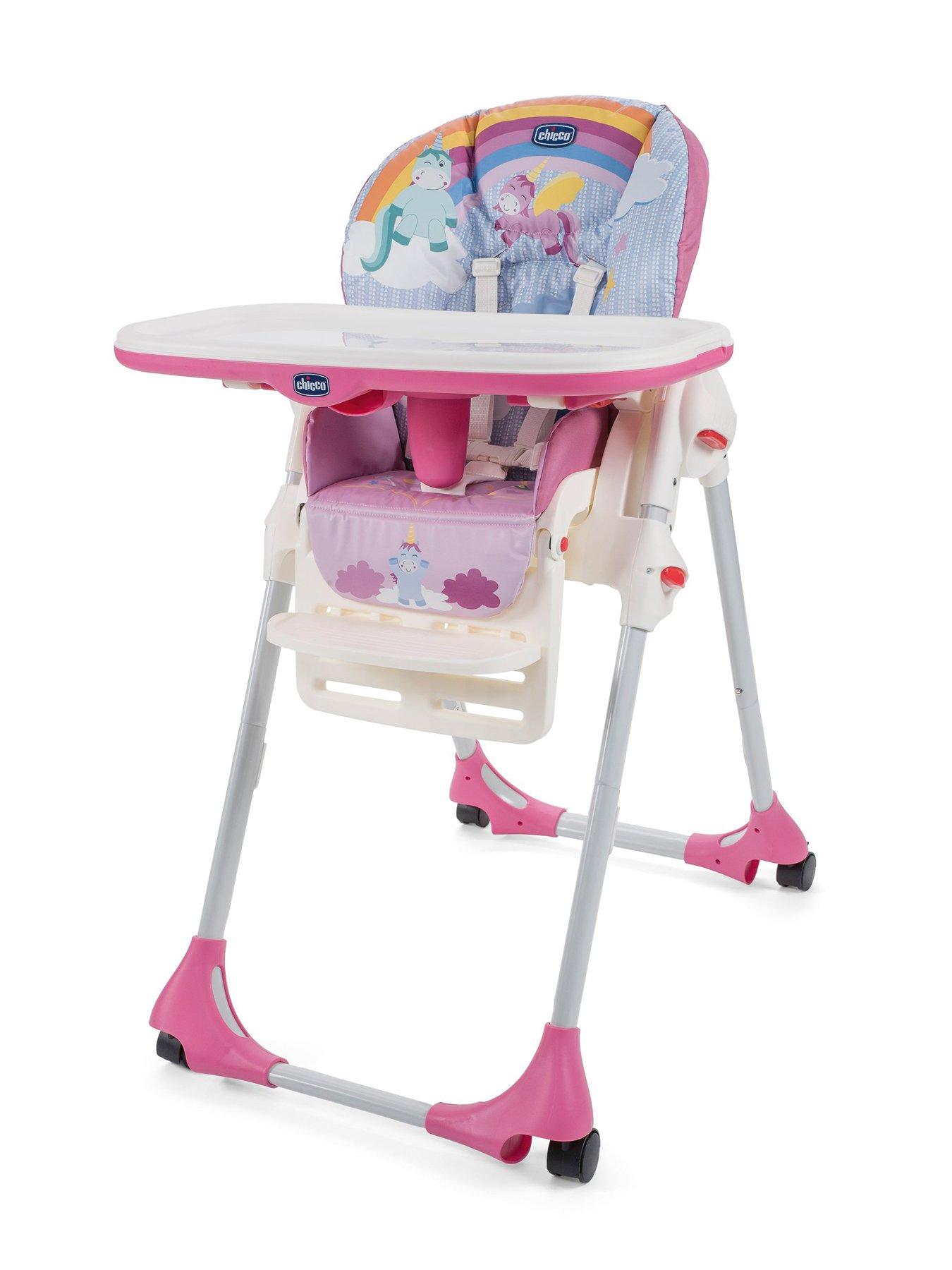 Chicco Polly 2 Star High Chair Fun And Compact 4 Wheels 0 3 Years