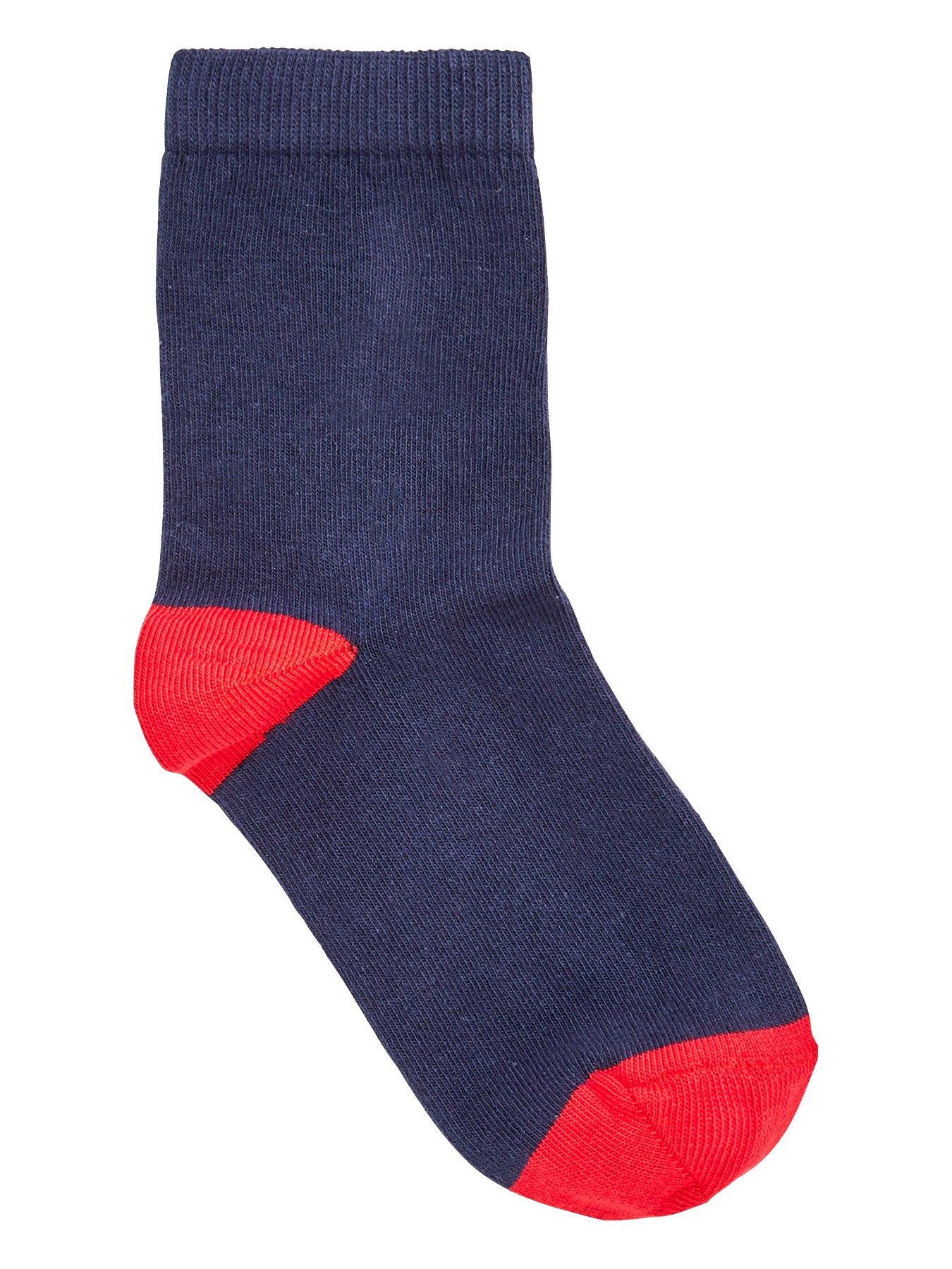 Everyday 7 Pack Contrast Colour Heel and Toe Socks - Multi | very.co.uk