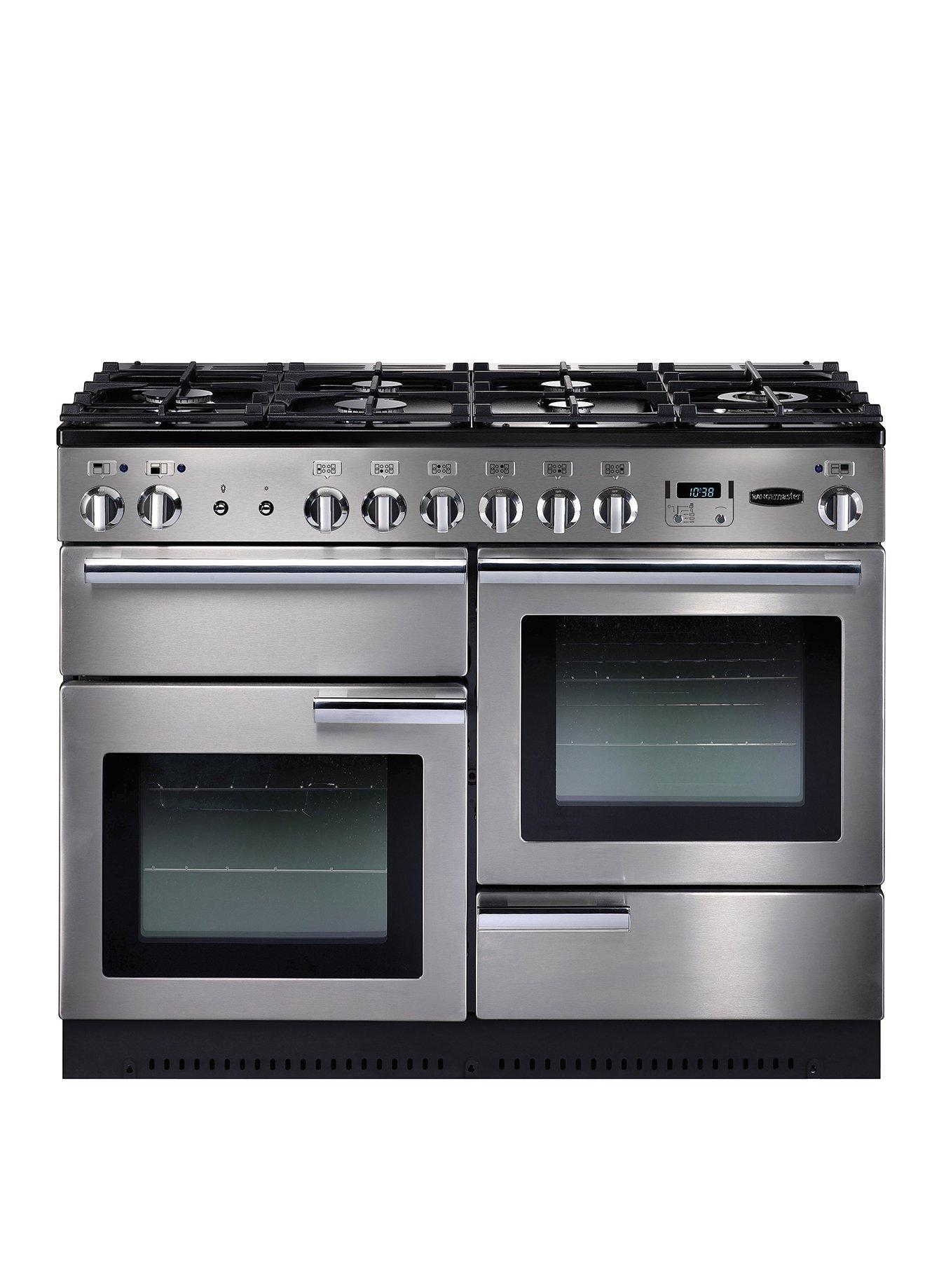 Rangemaster  Prop110Dffss Professional + 110Cm Wide Dual Fuel Range Cooker – Stainless Steel