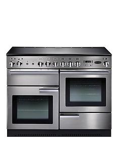 Rangemaster PROP110ECSS Professional Plus 110cm Wide Electric Range Cooker with Ceramic Hob - Stainless Steel
