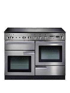 Rangemaster PROP110EISS Professional Plus 110cm Wide Electric Range Cooker with Induction Hob - Stainless Steel