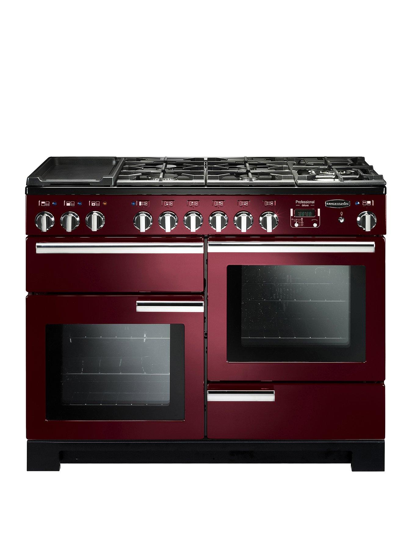 Rangemaster  Pdl110Dffcy Professional Deluxe 110Cm Wide Dual Fuel Range Cooker – Cranberry