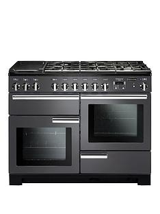 Rangemaster PDL110DFFSL Professional Deluxe 110cm Wide Dual Fuel Range Cooker - Slate