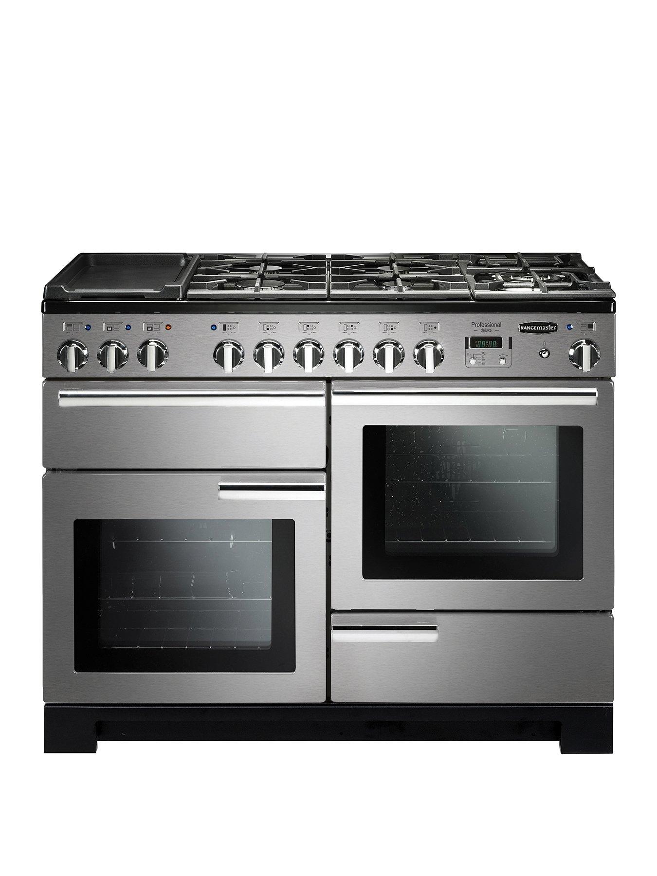 Rangemaster  Pdl110Dffss Professional Deluxe 110Cm Wide Dual Fuel Range Cooker – Stainless Steel