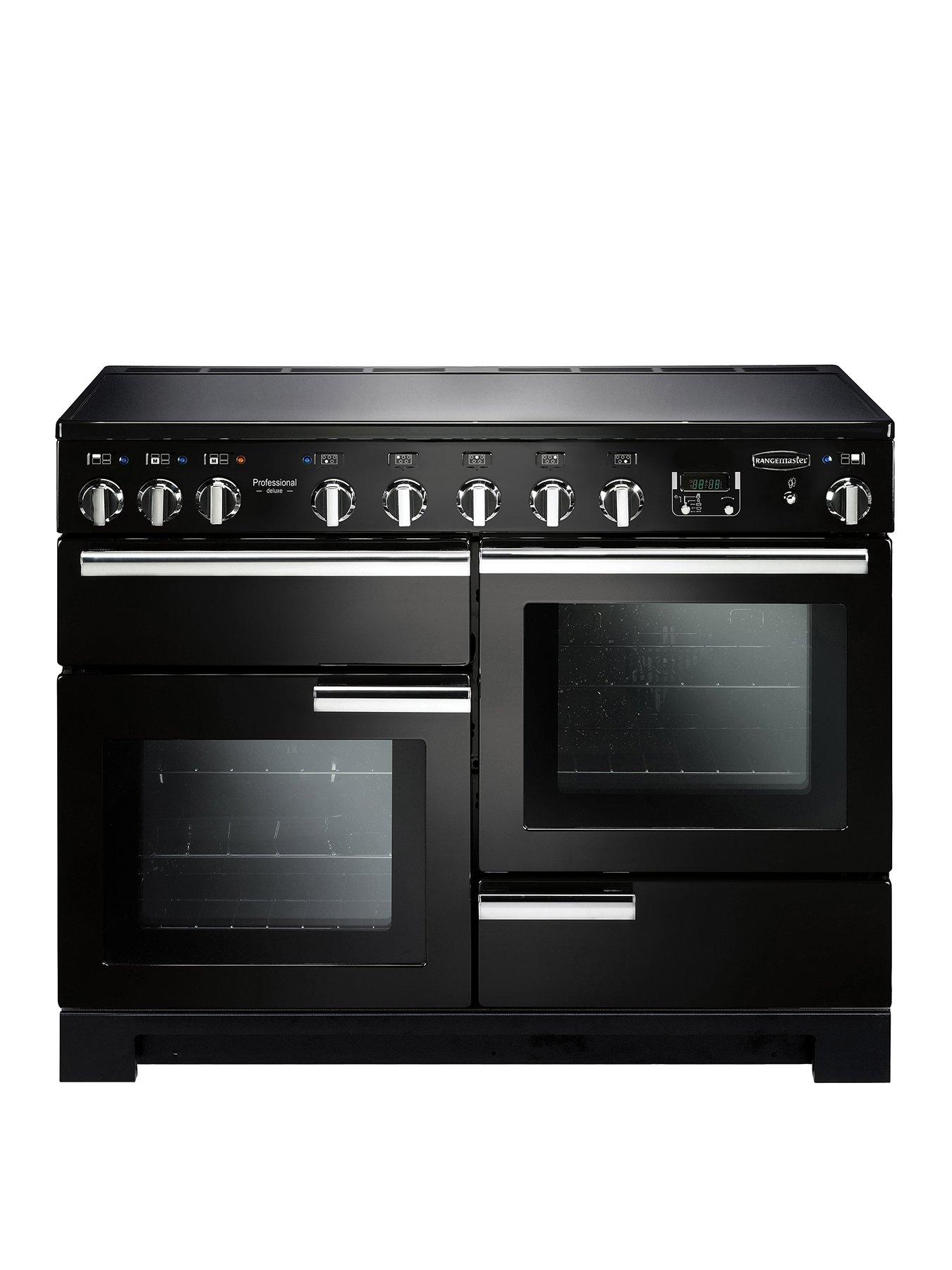 Rangemaster  Pdl110Eigb Professional Deluxe 110Cm Wide Electric Range With Induction Hob - Black
