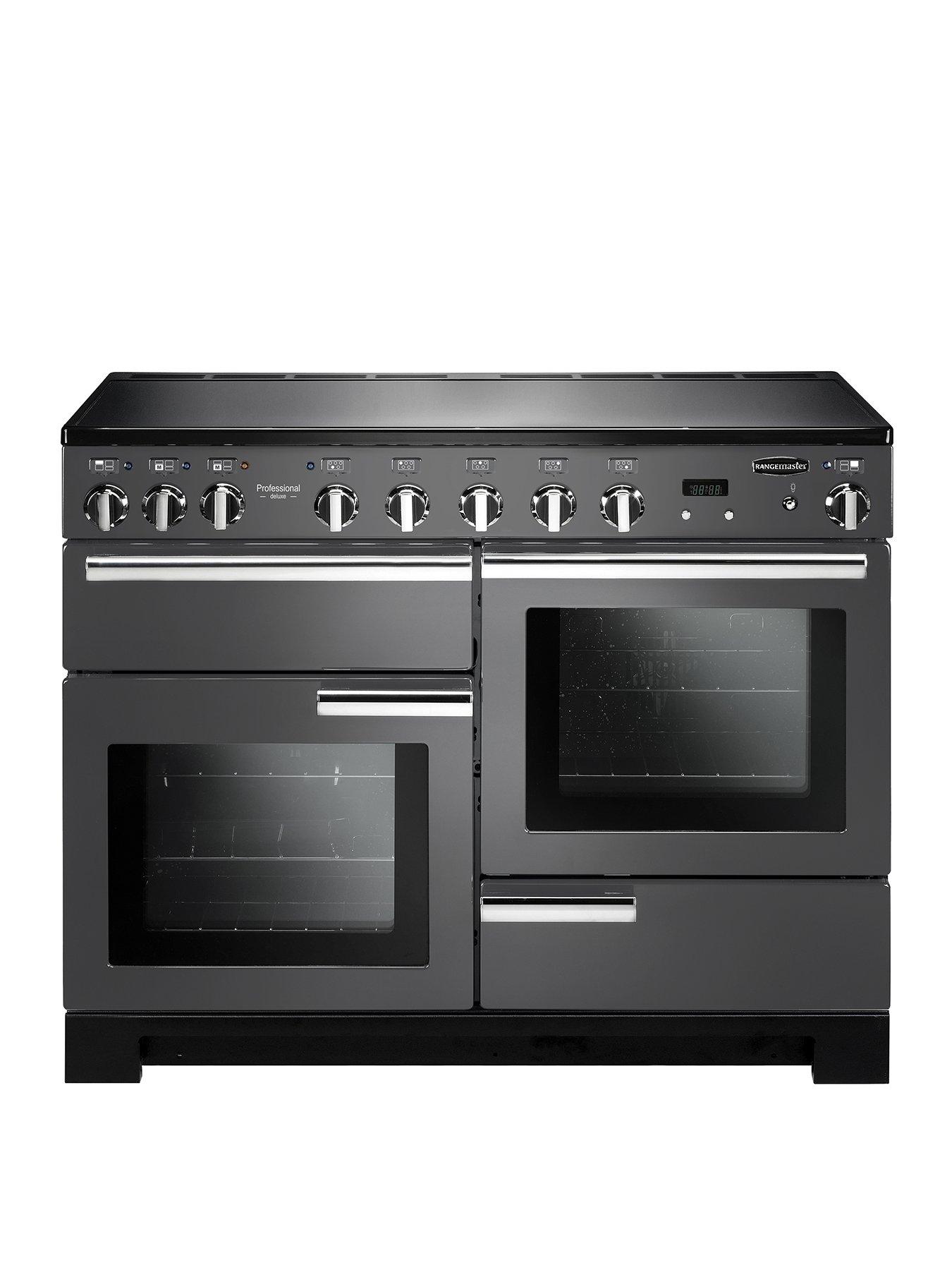 Rangemaster  Pdl110Eisl Professional Deluxe 110Cm Wide Electric Range Cooker With Induction Hob - Slate
