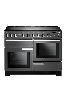 Rangemaster PDL110EISL Professional Deluxe 110cm Wide Electric Range Cooker with Induction Hob - Slate