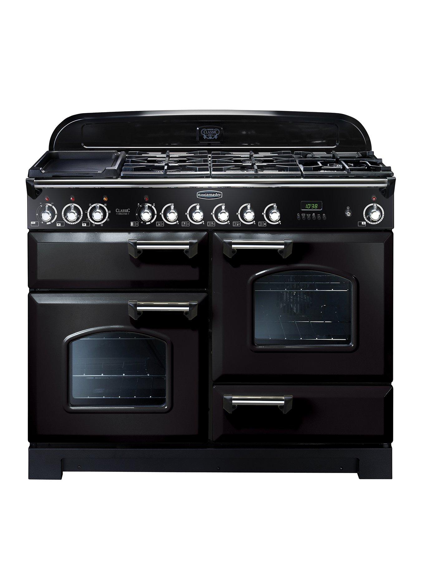 Rangemaster  Cdl110Dffbl Classic Deluxe 110Cm Wide Dual Fuel Range Cooker - Black