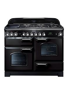 Rangemaster CDL110DFFBL Classic Deluxe 110cm Wide Dual Fuel Range Cooker - Black