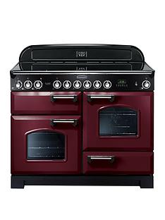 Rangemaster CDL110ECCY Classic Deluxe 110cm Wide Electric Range Cooker with Ceramic Hob - Cranberry