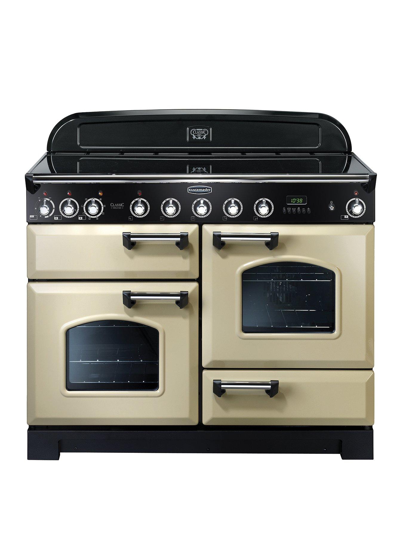 Rangemaster  Cdl110Eicr Classic Deluxe 110Cm Wide Electric Range Cooker With Induction Hob – Cream