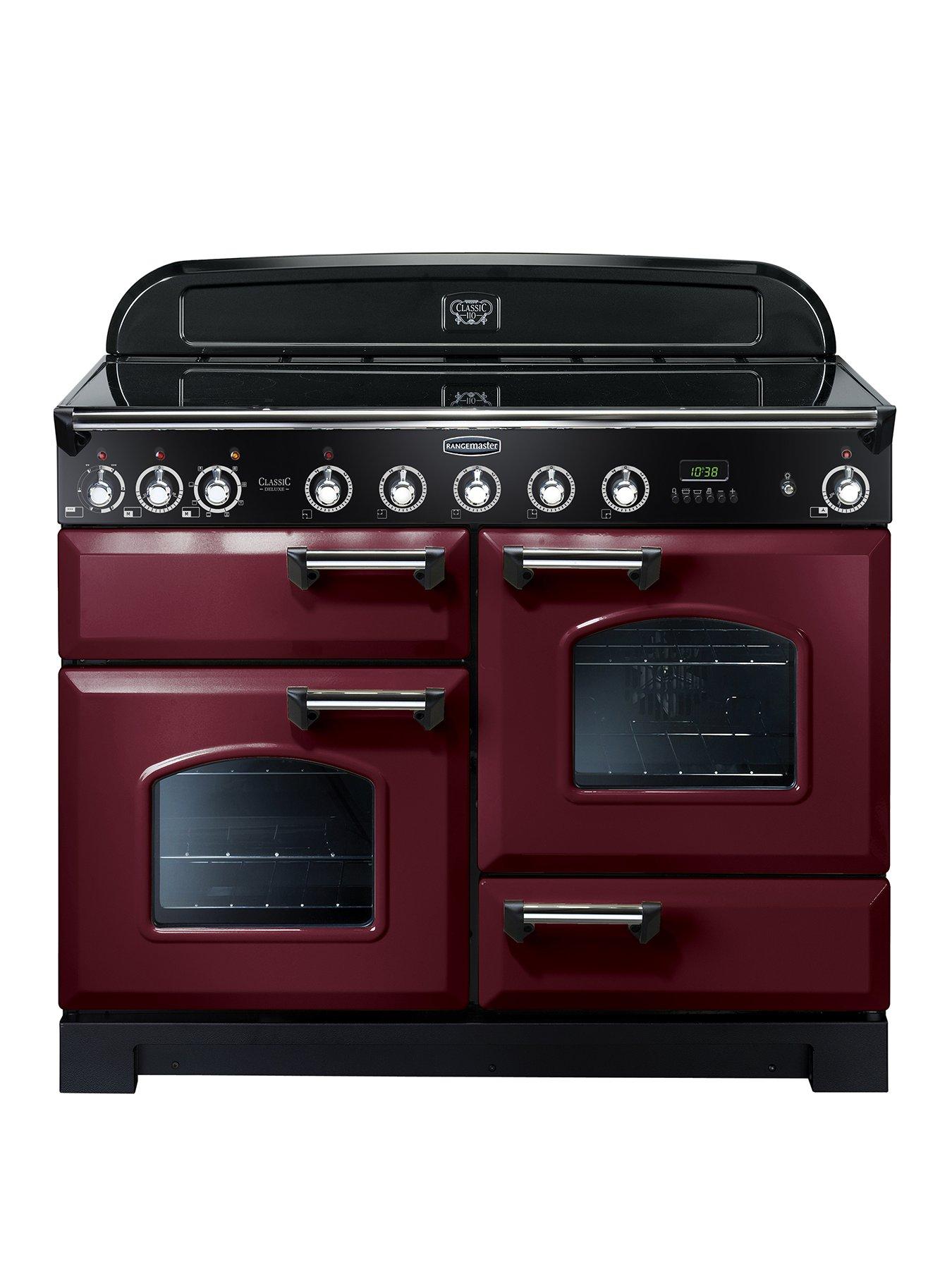 Rangemaster  Cdl110Eicy Classic Deluxe 110Cm Wide Electric Range Cooker With Induction Hob - Cranberry
