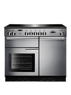 Rangemaster PROP100EISS Professional Plus 100cm Wide Electric Range Cooker with Induction Hob - Stainless Steel