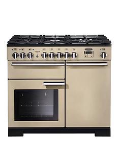Rangemaster PDL100DFFCR Professional Deluxe 100cm Wide Dual Fuel Range Cooker - Cream