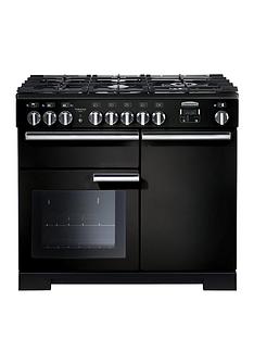 Rangemaster PDL100DFFGB Professional Deluxe 100cm Wide Dual Fuel Range Cooker - Black