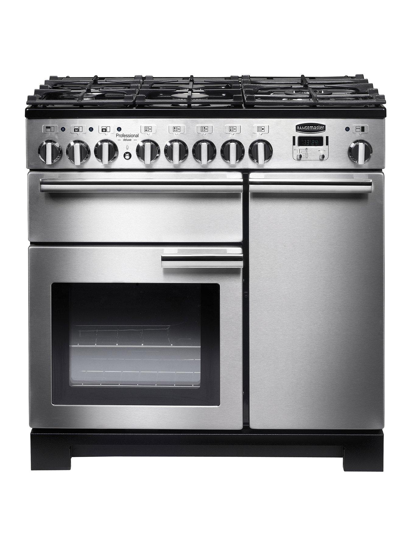 Rangemaster  Pdl90Dffss Professional Deluxe 90Cm Wide Dual Fuel Range Cooker – Stainless Steel