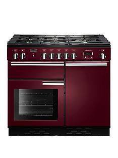 Rangemaster PROP100DFFCY Professional Plus 100cm Wide Dual Fuel Range Cooker - Cranberry